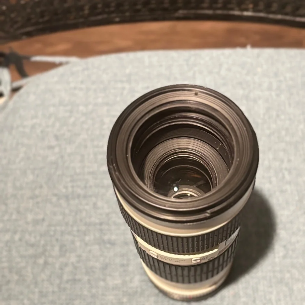 Premium Black and Cream Camera Lens